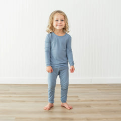 Long Sleeve Pajamas in Slate