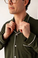 Men's Long Sleeve Pajama Set in Fir