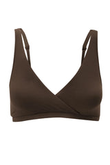 Women's Cross Front Bralette in Toffee