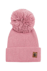 Chunky Knit Pom Beanie in Apple Blossom