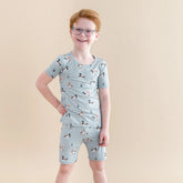 Short Sleeve Pajamas in Mallard Duck