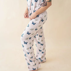 Women's Lounge Pants in Blush Butterfly