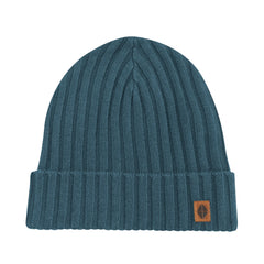 Chunky Knit Adult Ribbed Beanie in Atlantic