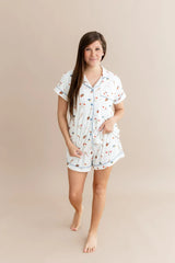 Women's Short Sleeve Pajama Set in Home Run
