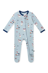 Zippered Footie in Patriotic Goose