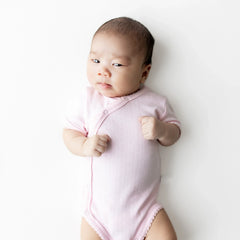 Pointelle Kimono Bodysuit in Sakura