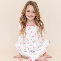 Long Sleeve Pajamas in Tulip