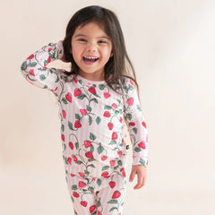 Long Sleeve Pajamas in Strawberry Fields