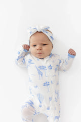 Zippered Romper in Toile Safari