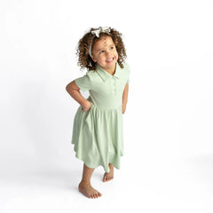 Polo Dress in Basil
