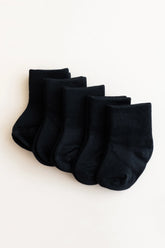 Quarter Socks Combo 5-Pack in Midnight
