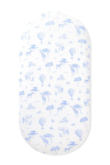 Oval Bassinet Sheet in Toile Safari