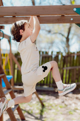 Cargo Short in Mickey Mouse on Ecru