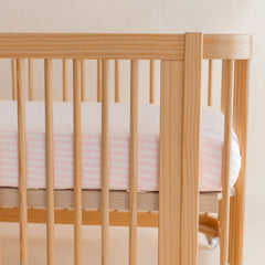 Crib Sheet in Small Sakura Stripe