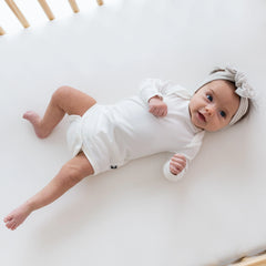 Knotted Bow Headband in Oat