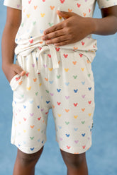 Drawstring Short in Pastel Mickey Mouse