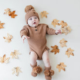 Knit Booties in Latte