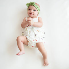 Spaghetti Strap Ruffle Romper in Wildflower