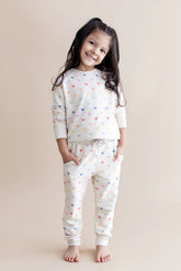 Long Sleeve Jogger Set in Pastel Mickey Mouse