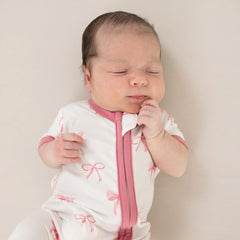Zippered Shortall Romper in Bow