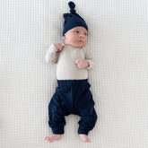 Knotted Cap in Navy