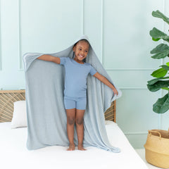 Toddler Hooded Bath Towel in Fog