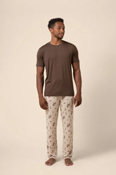Men's Short Sleeve & Pant PJ Set in Classic Cowboy