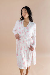 Women's Lounge Robe in Toile Ballet