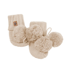 Knit Booties in Almond