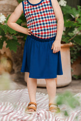 Toddler Tank Top in Patriotic Gingham