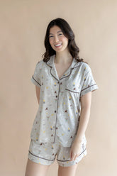 Women's Short Sleeve Pajama Set in Starry Icon