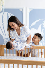 Crib Sheet in Toile Safari