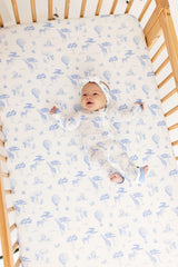 Crib Sheet in Toile Safari