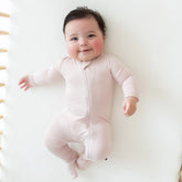 Zippered Footie in Blush