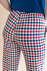 Women's Lounge Pants in Patriotic Gingham