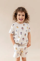 Short Sleeve Jogger Set in Mickey Mouse and Friends