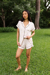 Women's Short Sleeve Pajama Set in Tennis