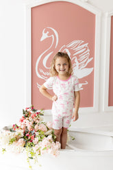 Short Sleeve Pajamas in Toile Ballet