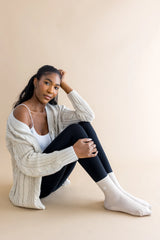 Adult Crew Socks in Oat