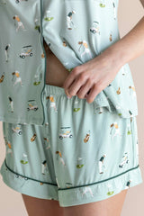 Women's Short Sleeve Pajama Set in Golf