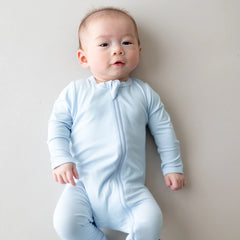 Zippered Footie in Breeze