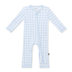 Zippered Romper in Gingham Breeze