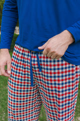 Men's Lounge Pants in Patriotic Gingham