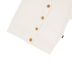 Bamboo Jersey Cardigan in Oat