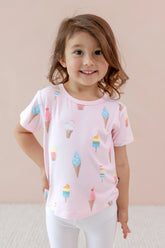 Toddler Basic Tee in Sakura Ice Cream
