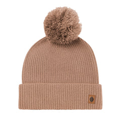 Chunky Knit Adult Pom Beanie in Latte