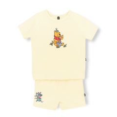 Short Sleeve Jogger Set in Winnie the Pooh on Chamomile