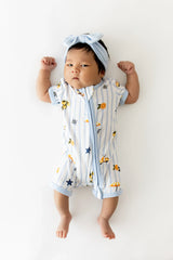 Zipper Shortall Romper in Amalfi Coast