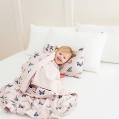 Toddler Pillowcase in Blush Butterfly