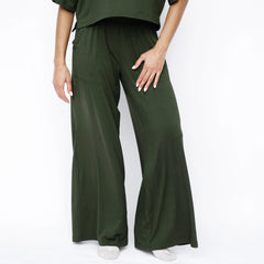 Women's Wide Leg Pant Set in Fir
